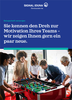 Belegschaft versorgen